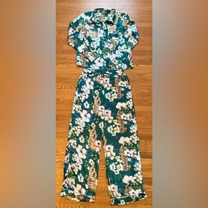 PrettyLittleThing Floral Tiger Print Two-Piece Set